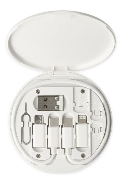 TEKNETSTORE Kablo ve Kart Düzenleyici 60W Type-C/Lightning/Micro 3in1 Kamp/Araç/Ev İçin Kullanım Stand Özelliği