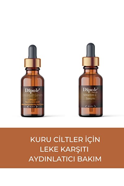 dipole Kuru Ciltler Için Leke Karşıtı Bakım (vitamin C 30 ml Serum Kolajen Hy...