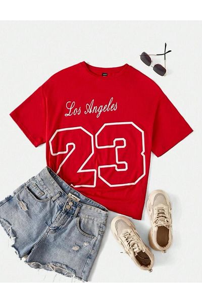 FAVORİST Los Angeles 23 Printed Unisex (Wide Fit) Oversize T-SHIRT