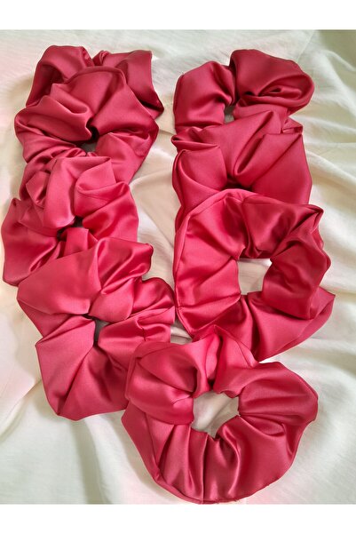 Aksesuar Kadın kına, nişan ve düğün için lastikli simit kırmızı saten 10'lu s...