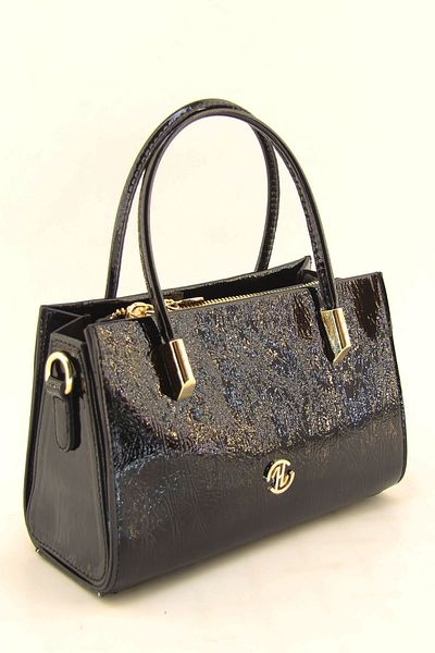HNB Black Patent Leather Women's Evening Dress Bag