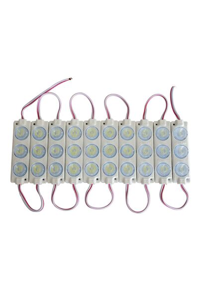 Carub Tp Parmak Lamba 3 Ledli Beyaz 12v (10 Li) Set