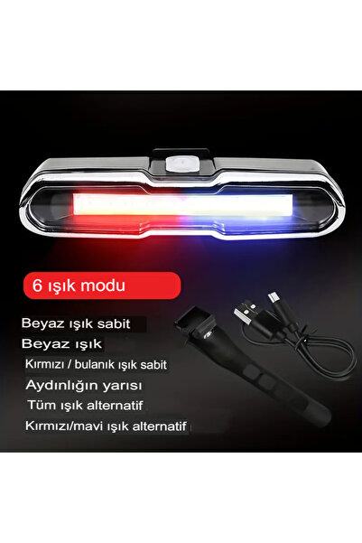 XBYC Bisiklet Scooter Şarj Edilebilir Güçlü Işık