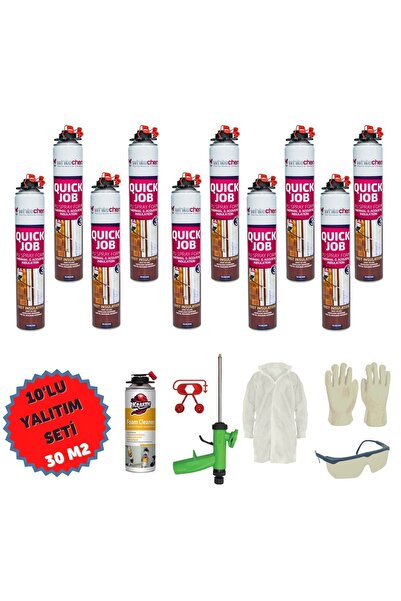 Whitechem Yalıtüp Poliüretan Isı Ve Ses Yalıtım Köpük 10 Adetx930gr+1 Tabanca...