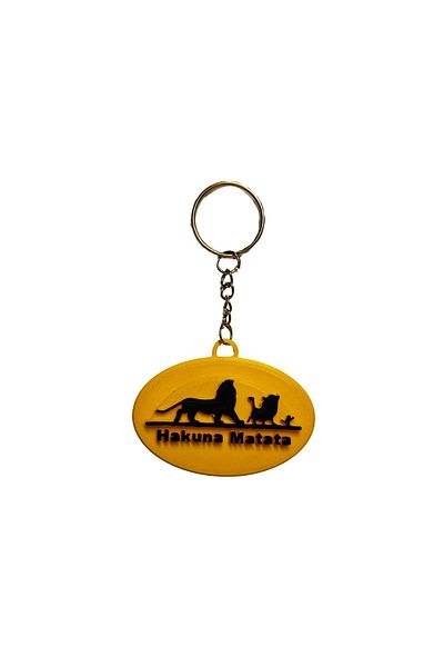 Tesseract Hakuna Matata Lion King Keychain