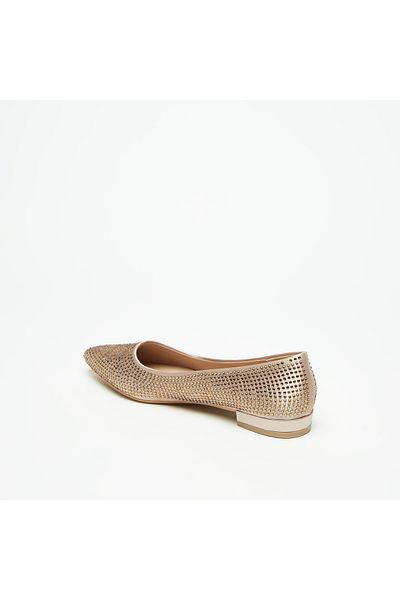 Flora Bella by Shoexpress Flora Bella Embellished Slip-On Pointed Toe Ballerina Shoes