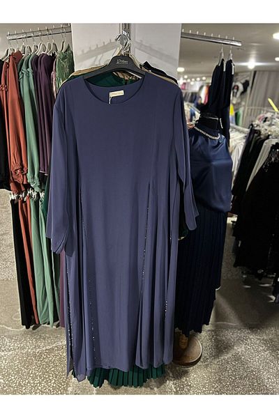POTİMOR Battal Size Mother's Evening Dress - Comfortable and Stylish Design