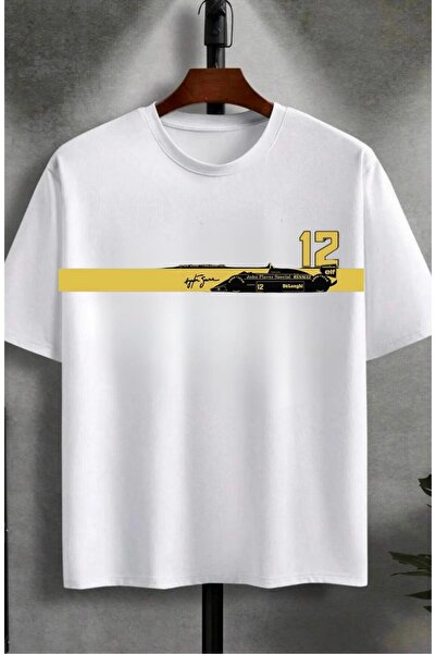Massgai Formula 12 Broj Štampano Unisex Oversize kroj Pamuk T-shirt - Kratki ...