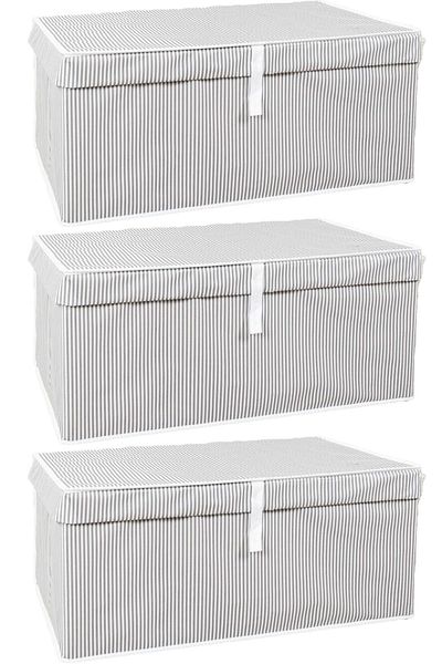 Emofom Mega Plus Multi-Purpose Box - 70X40X30 cm Organizer, Pillow, Quilt and Clothing Bag (3 Pcs)