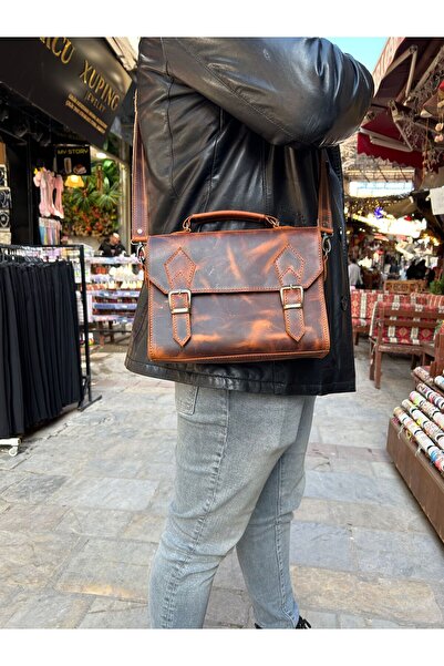 Kumderi GERÇEK DERİ VE EL YAPIMI OMUZ ÇANTASI