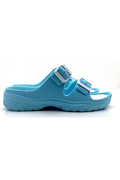GOFLEX Waves Turquoise Double Buckle Massage Daily Women's Slippers