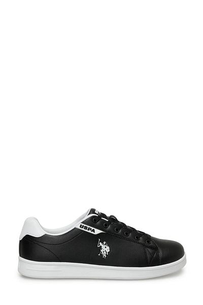 U.S. Polo Assn. Costa Anatomical - Black and White Sneakers with Non-Slip Sole and Laces