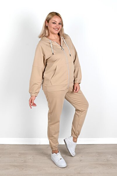 Koza Butik LargE SizE Elastic WomEn's Tracksuit SEt - 8044-24