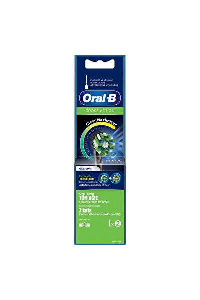 Oral-B Diş Fırçası Yedek Başlığı Siyah Cross Action 2'li
