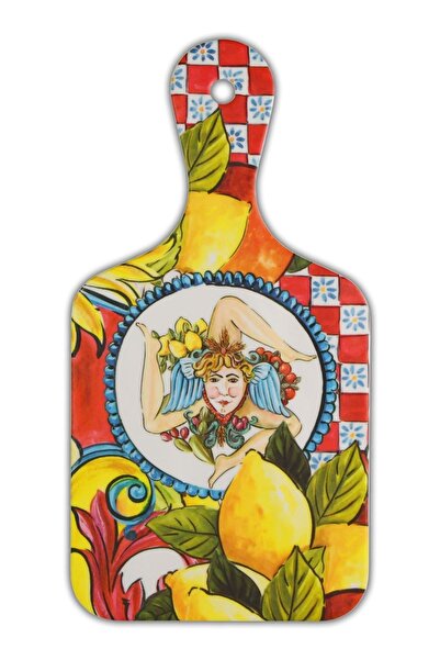 Baci Milano Sicily Kesme Tahtası 13 Cm X 25 Cm Turuncu