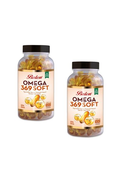 Balen Omega 3-6-9 Soft Yağ Asitleri İçeren 1380 mg 100 Yumuşak Kapsül x 2 Adet
