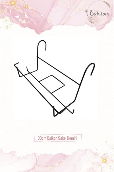 bukitom Balkon Saksı Demiri, Saksı Teli, Saksı Askısı 30 Cm 1 Adet