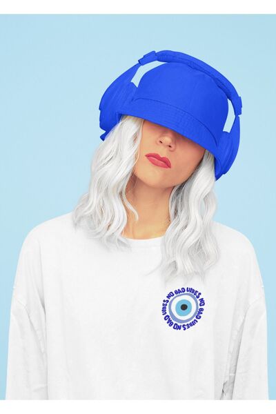 FAVORİST No Bad VIBES Oversize Wide Fit βαμβακερό μπλουζάκι