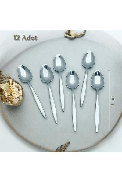 ARVEY 12 Pointed Model Teaspoons, 1 Dozen Pointed Model Teaspoons