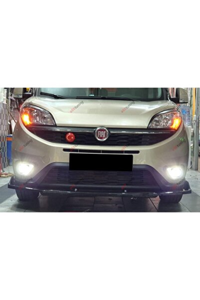 ElitTuning Fiat Doblo D4 Uyumlu Ön Tampon Eki, Lip, Kulaklı Voltex Tip 3 Parça