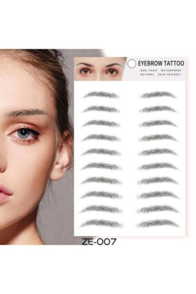 ROWENAROSE Kaş Dövmesi Sticker Kalıcı Suya Dayanıklı