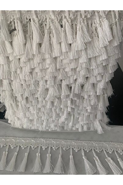 lovelyhome35 Beyaz Perde Saçak-perde Püskül-perde Kenar Süsü-perde Püskülü