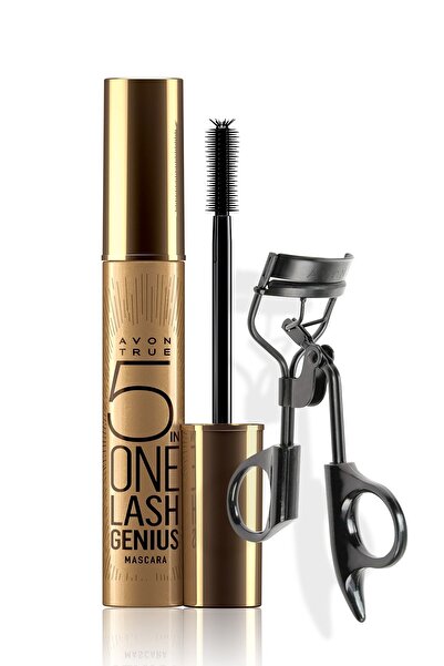 AVON True Lash Genius Maskara Black + Kirpik Kıvırma Aleti Seti