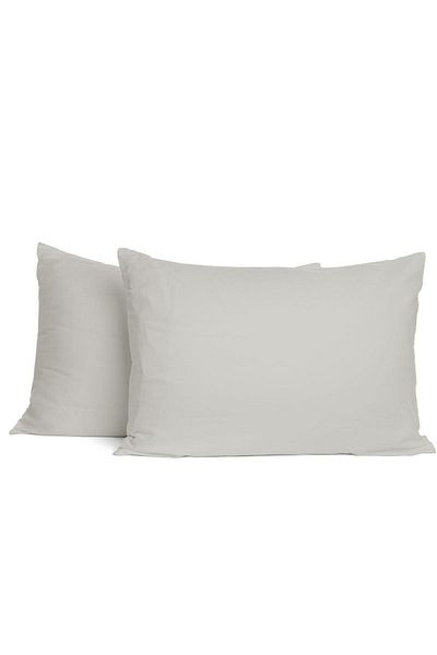 Soley Mix & Match Plain 100% Cotton 2-Piece Pillowcase Set