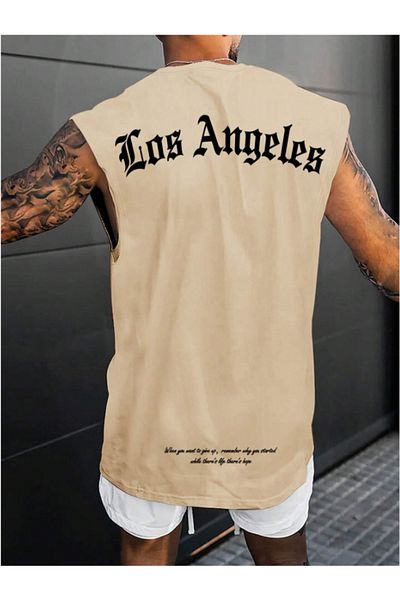 MOONBULL Ανδρικό αμάνικο μπλουζάκι Los Angeles Printed