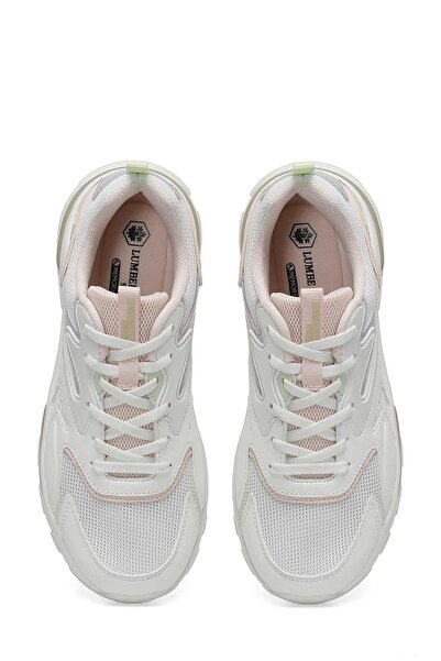 lumberjack Null W Bağcıklı Hafif Taban Triko Yazlık KAdın Spor Ayakkabı Beyaz Vizon