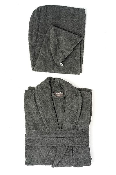 Soley Mayda - Extra Soft 100% βαμβακερό γυναικείο σετ μπουρνούζι και καπέλο μαλλιών