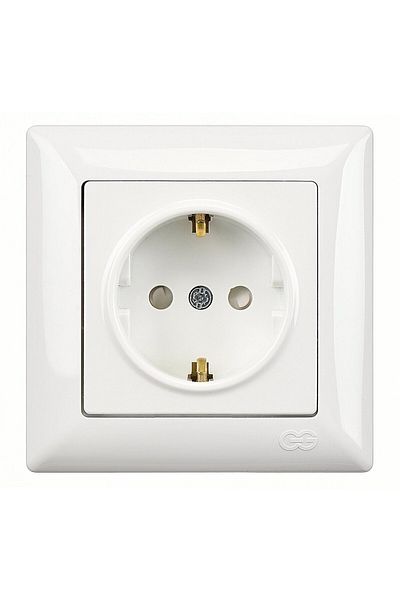 Günsan Visage White Child Proof Grounded Socket