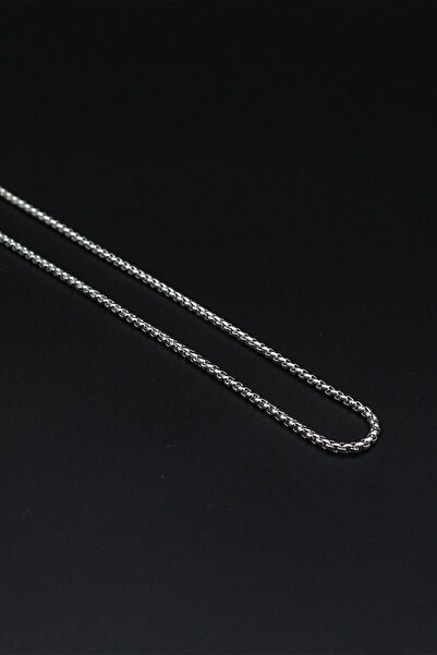 kolbi Silver Color Knitted Model Chain Necklace
