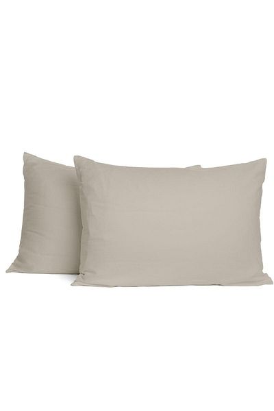 Soley Mix & Match Plain 100% Cotton 2-Piece Pillowcase Set