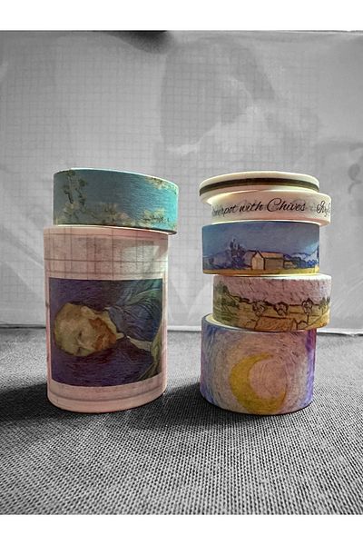 Marseliko Van Gogh Works Themed Washi Tape Set - 7 Patterns Washi Tape - Tape Sticker - Notebook Decoration