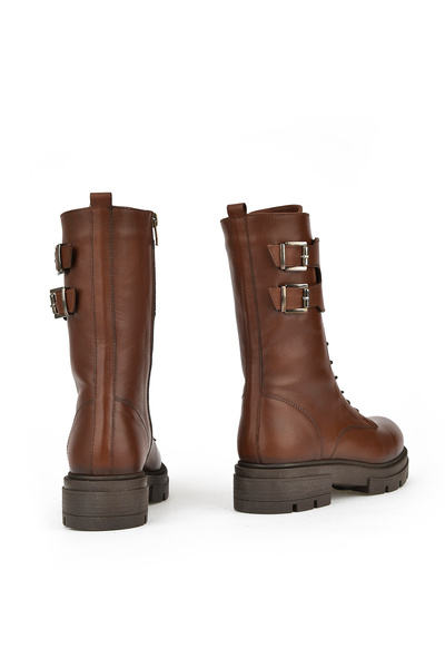 Ziya Γυναικείες μπότες από γνήσιο δέρμα - Tan 14319z66382