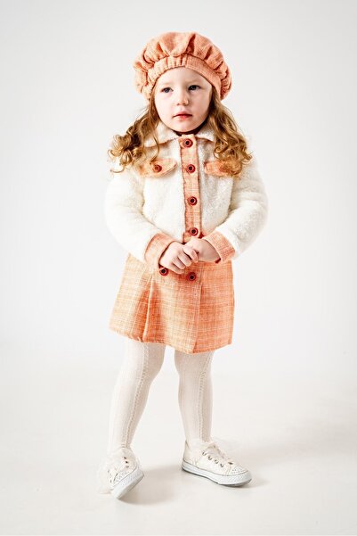 Baby Animals طقم فستان ثلاثي للفتيات الصغيرات مع سترة وقبعة وتنورة من القطيفة...