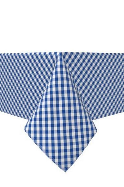 Soft Colours 170x170 Gingham Picnic Table Cloth Navy Blue Checkered Tableware Cloth