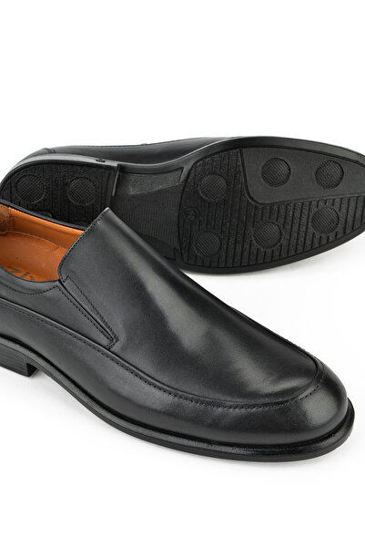 Ziya , Men's Genuine Leather Large Size Comfort Shoes133745z1325 Black