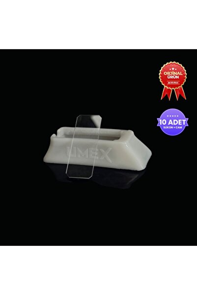 UMEX Silikon Başlık Aparatı Ve Koruyucu Cam - 10'lu