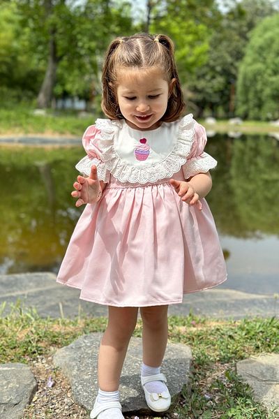 Baby Animals Tulle Tutu Lined Summer Dress for Girl - Short Sleeve Baby ClothingElbysaten