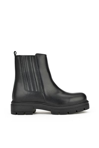 Ziya Γυναικείες μπότες από γνήσιο δέρμα - 14319z66302 Μαύρο