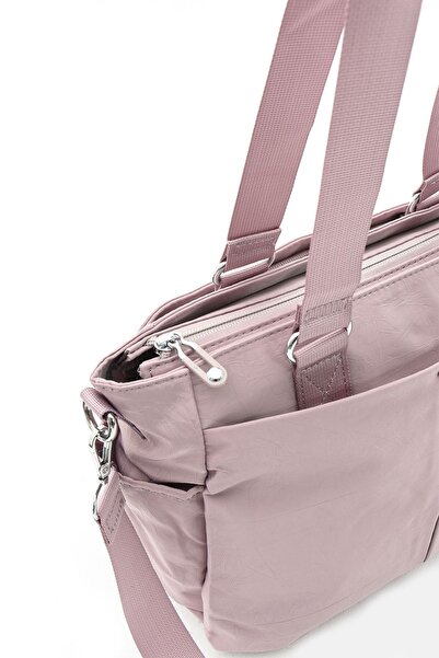 By Hakan Sn-4000 Crinkle Shoulder and Handle Bag - LILA