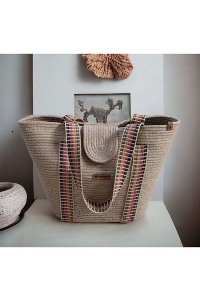 HandmadeSNM Τσάντα παραλίας Bohemian Design - Χειροποίητη