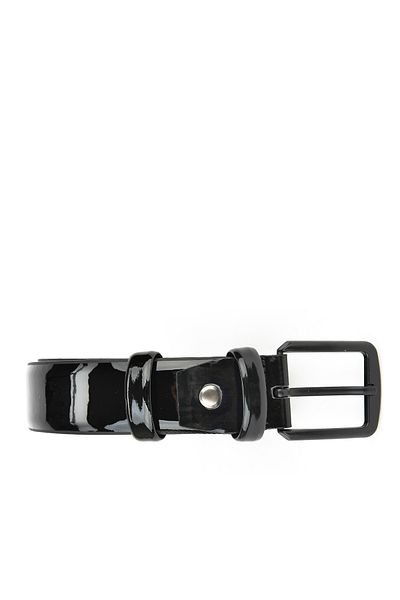 Ziya Black Faux Leather Men's Belt - 3.5 Cm, Model 141980 Z1012