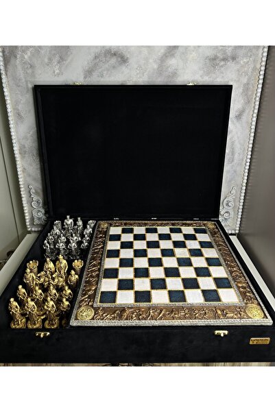Rengin Art Satranç Takımı Dekor, Protokol Hediye (Kadife Kutulu)