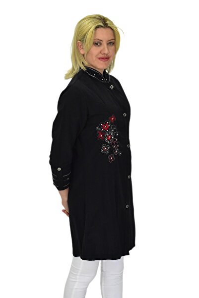 BAGLAN Жіноча туніка з вишитим коміром - JNS-3004