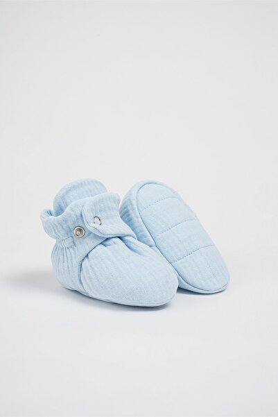 BabyZilla Organik Pamuk Müslin Bebek Patiği, Yenidoğan Yazlık Panduf