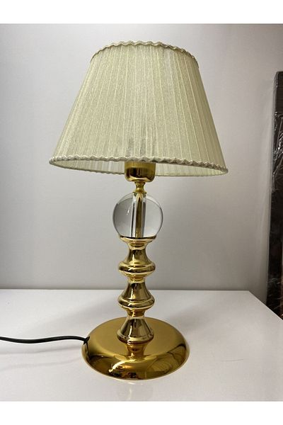asellus Kussabe model gold lampshade, crystal glass ball detail, lampshade, desktop lamp, Table lamp