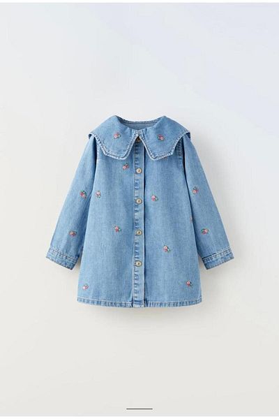 HAVİSA KİDS NEW SEASON EMBROIDERED DENIM DRESS
